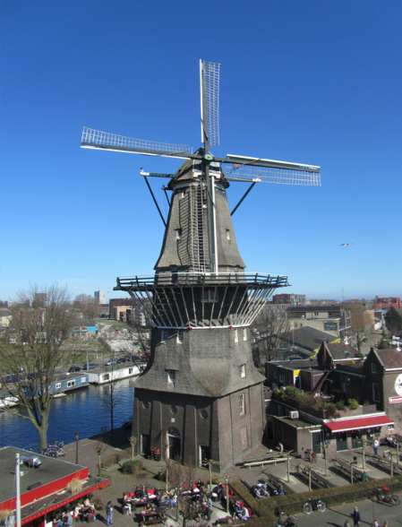 Moinhos de vento em Amsterdam